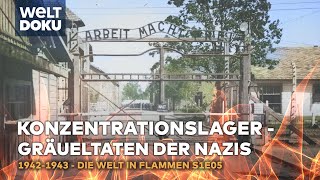 19421943  Konzentrationslager und die Gräueltaten der Nazis  Die Welt in Flammen WELT DOKU S1E05 [upl. by Ahselyt]