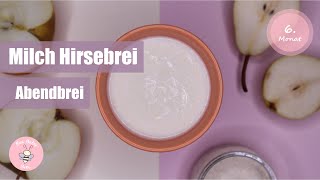 Milch Hirse Obstbrei  Babybrei selber machen Abendbrei [upl. by Bianchi]