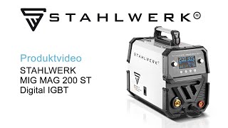 STAHLWERK Schweißgerät MIG MAG 200 ST Digital IGBT SchutzgasSchweißgerät  Inverter mit 200 A [upl. by Akcimahs]