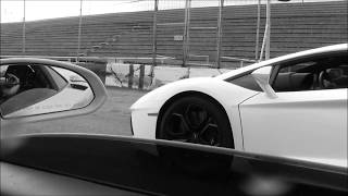 Lamborghini Aventador vs Lamborghini Gallardo LP5604 Twin Turbo [upl. by Retswerb]