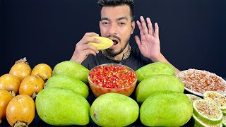 ASMR EXTREME SOUR MANGO WITH SPICY CHILLI SAUCE EATING SHOW  GREEN MANGOLEMON SOUR FRUITS MUKBANG [upl. by Kawasaki855]