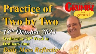 Wednesday 18th October 2023 – 28th Week in Ordinary Time – Lk 101  Daily Mass Reflection [upl. by Ilrebma]