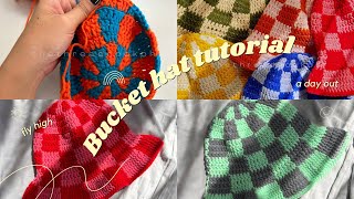 Beginner Checkered Bucket Hat Tutorial [upl. by Purcell]