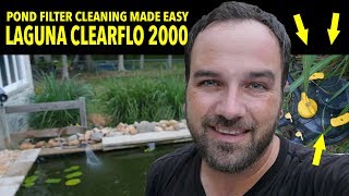 Koi Pond Filter Cleaning Made Easy Laguna Clearflo 2000 [upl. by Heshum685]