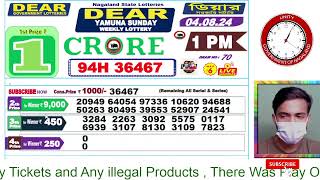 LOTTERY LIVE DEAR NAGALAND STATE LOTTERY SAMBAD DRAW RESULT 04082024 NAGALAND LOTTERY LIVE [upl. by Marin346]