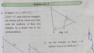 Similarity Practice Set 13 Class 10 SSC Maths2 Maharashtra board New syllabus by CHETAN sir [upl. by Thirion]