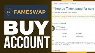 How To Buy A TikTok Account Safely On Fameswap Full Guide [upl. by Meuser]