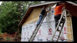 How to Install Tyvek House Wrap 20 Doing It Dans Way [upl. by Sam]