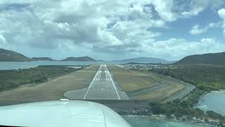 Great Approach and Landing in Tortola in the British Virgin Islands  Riding in the CoPilot Seat [upl. by Theresita]