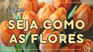 Frases de flores para status Seja como as flores  Frases sobre florescer  Primavera [upl. by Nitsua]