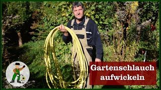 Einen Gartenschlauch aufwickeln [upl. by Orecic]