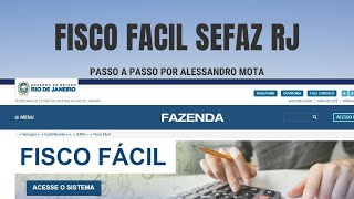 FISCO FACIL SEFAZ RJ  COMO CONSULTAR MALHA PJ [upl. by Jenn]