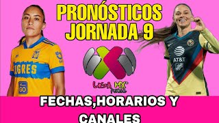 JORNADA 9 LIGA MX FEMENIL CLAUSURA 2024 FECHAS HORARIOS Y CANALES [upl. by Idnak]