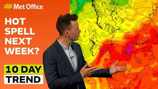 10 Day Trend 16082023 – How hot How long – Met Office weekly weather forecast UK [upl. by Barbee968]