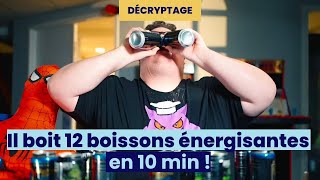 Il boit 12 boissons énergisantes en 10 min  quels sont les dangers  😱 [upl. by Dyann]