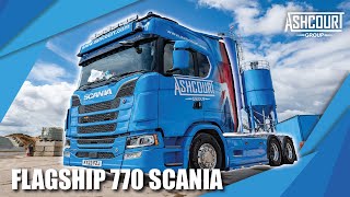 Scania 770s V8 arrives at Ashcourt HQ [upl. by Savill]