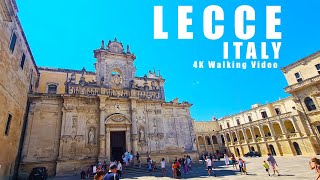 Lecce Italy 4K UHD Walking Video [upl. by Hammad]