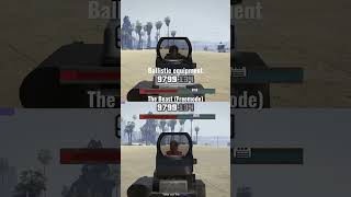 The Beast vs Ballistic equipment GTA 5 online [upl. by Lledrev]