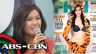 Myrtle ask permission to Sen Grace Poe about her FHM cover [upl. by Oicaro]