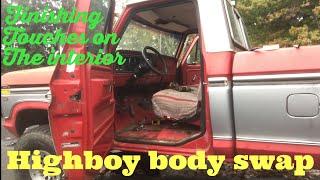 1976 Ford highboy body swap finishing the interior [upl. by Aniretake]