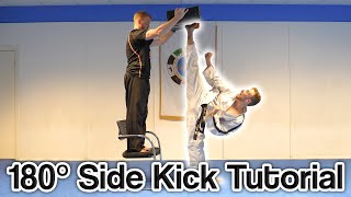 Taekwondo 180° Side Kick Tutorial 180 Degrees  GNT How to [upl. by Durman]