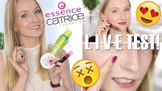 LIVE TEST NEUE ESSENCE amp CATRICE PRODUKTE  VERLOSUNG  TheBeauty2go [upl. by Nilhsa]