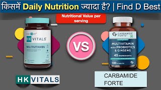 HK Vitals vs Carbamide Forte Daily Multivitamin Review  Find D Best [upl. by Airol202]