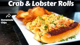 EPIC Crab amp Lobster Roll  Brown Butter Lobster Roll Recipe [upl. by Aroda174]