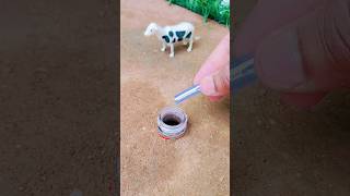 Diy Mini Hand Pump Water Motor With Cow Drink 😱 shorts shortsvideo [upl. by Holmann]