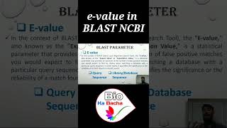 understanding Evalue in BLAST Ncbi  bioinformatics BLAST E VALUE [upl. by Aicinat392]