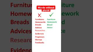 Words without plural english learnenglish shorts [upl. by Harneen653]