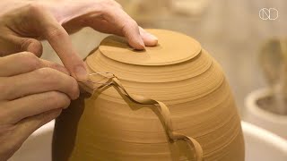 도자기 물레 ASMR  Pottery Trimming ASMR ONDO STUDIO [upl. by Ettelra]