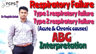 Respiratory failure TypeI amp II Acute amp Chronic causes and ABG by Dr Raghib Respiratory Lec05 [upl. by Osicran]