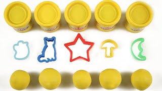 Learn The Color Yellow With Play Doh Shapes for Kids [upl. by Hasan]