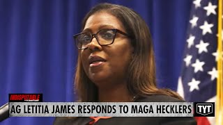 Unfazed Letitia James Tells Classless MAGA Firefighters To Simmer Down [upl. by Olvan]