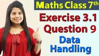 Q 9 Ex 31  Data Handling  Chapter 3  Maths Class 7th  NCERT [upl. by Jeraldine]