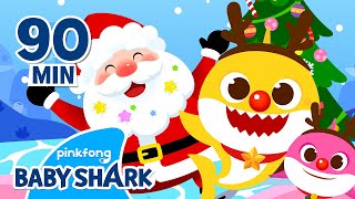 🦌The RedNosed Baby Shark and More  Compilation  Christmas Baby Shark  Baby Shark Official [upl. by Nyrret824]