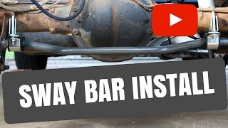 46 DROP KIT INSTALL 8889 CHEVY PICKUP PART 3 ANTISWAY BAR FROM BELLTECH [upl. by Alyks260]