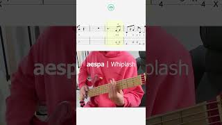 베이스 슬랩버전│aespa  Whiplash│BASS TAB [upl. by Leahcimaj]