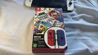 Unboxing Bundle JoyCon Azul e Vermelho Neon  Super Mario Party Gameplay Nintendo Switch [upl. by Brotherson912]