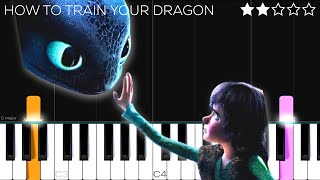 How To Train Your Dragon  Test Drive  EASY Piano Tutorial [upl. by Sucramat]