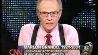 Larry King  Marlon Brandos death  July 2 2004 44 [upl. by Mundy723]