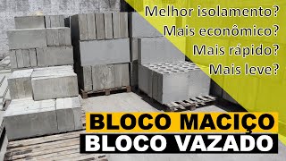 Bloco maciço ou bloco vazado de concreto celular [upl. by Hendricks91]