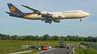 BOEING 747 USES THE FULL RUNWAY for its TAKEOFF  B7478F last second rotation 4K [upl. by Malanie281]