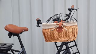 ROONY  Panier de vélo avant en osier pour chien ou chat by ProAkcess [upl. by Ekrub747]