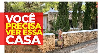 CASA PEQUENA DE PEDRA COM JARDIM E VARANDA DOS SONHOS EM IBIZA  DECOR SIMPLES QUE VOCÊ PODE FAZER [upl. by Sparke]