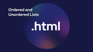 HTML Ordered and Unordered Lists [upl. by Tynan]