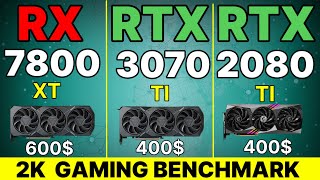 RX 7800 XT VS RTX 3070 TI VS RTX 2080 TI VS ARC A770 1440p gaming benchmarks [upl. by Arezzini]