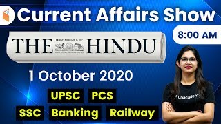 800 AM  Daily Current Affairs 2020 by Sushmita Tripathi  1 October 2020  wifistudy [upl. by Nala]