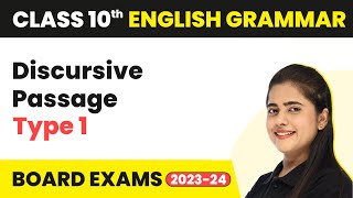 Discursive Passage Class 10 Type 1  Reading Comprehension  Class 10 English Grammar 202223 [upl. by Levina951]